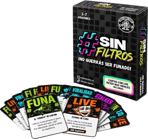 La caja de SIN FILTROS con sus cartas
